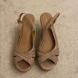 Aldo Tan Cork Wedges